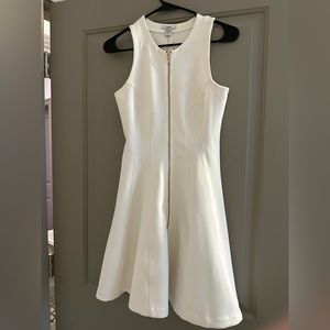 Bar III washed white zipper dress NWT